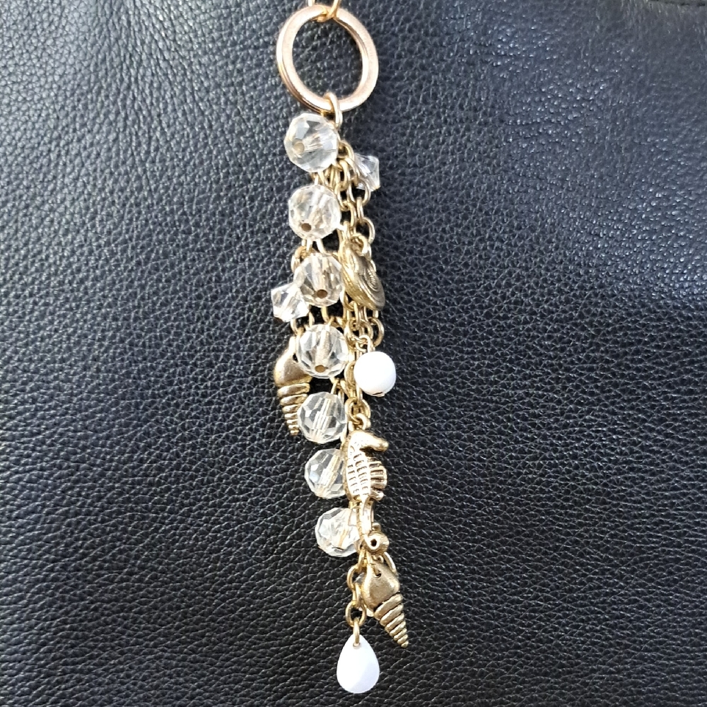 Hand Crafted Bag Purse Tote Jewelry Key Ring Decorative Vintage Jewelry Upcycle